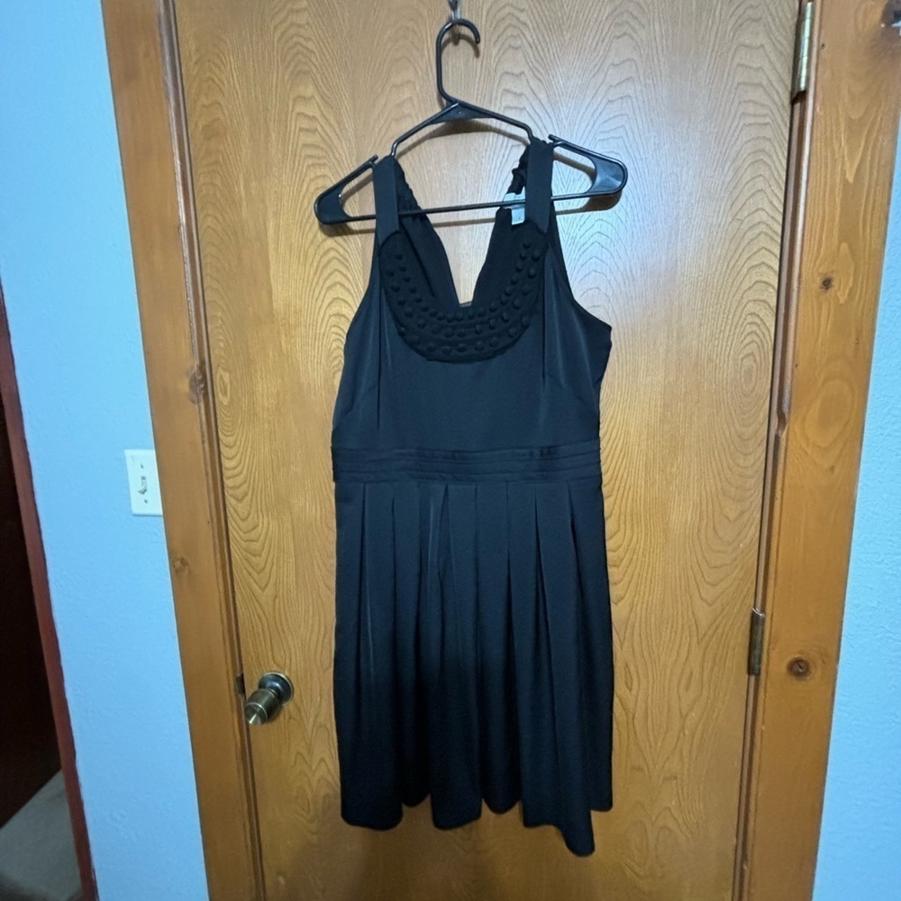 Loft Fit and Flare Black Dress Size 8